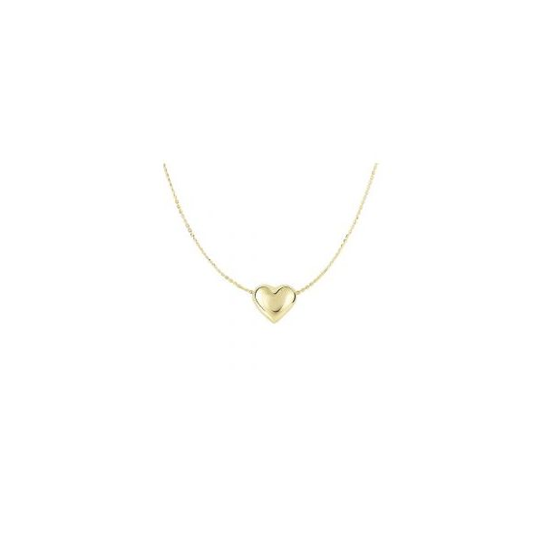 14K Yellow Gold Heart Shaped Pendant Van Adams Jewelers Snellville, GA