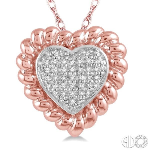 10K Diamond Heart Shaped Pendant Image 2 Van Adams Jewelers Snellville, GA