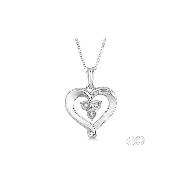 Sterling Diamond Heart Shaped Pendant Van Adams Jewelers Snellville, GA