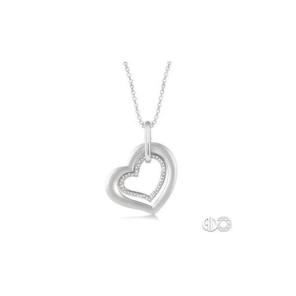 Sterling Diamond Heart Shaped Pendant Van Adams Jewelers Snellville, GA