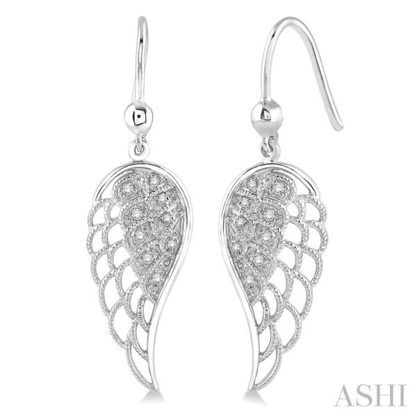 Silver Angel Wing Diamond Earrings Van Adams Jewelers Snellville, GA
