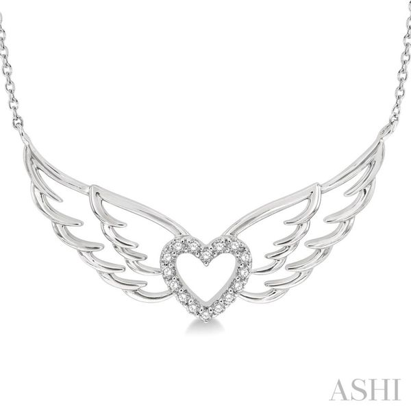 Diamond Angel Wings Heart Necklace Van Adams Jewelers Snellville, GA