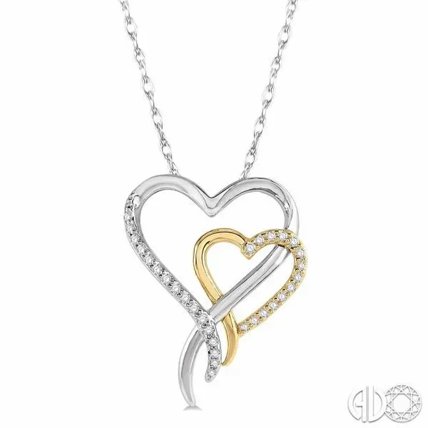 Double Heart Shape Diamond Fashion Pendant Van Adams Jewelers Snellville, GA