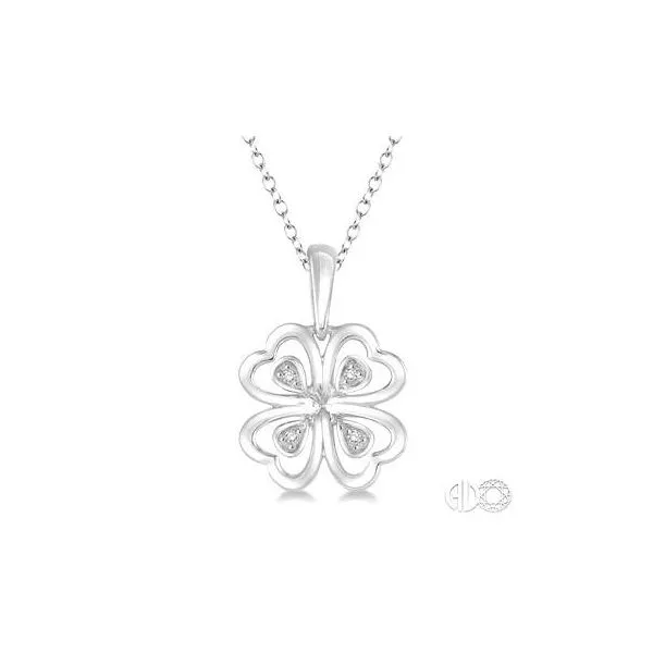 Silver Clover Heart Pendant Van Adams Jewelers Snellville, GA