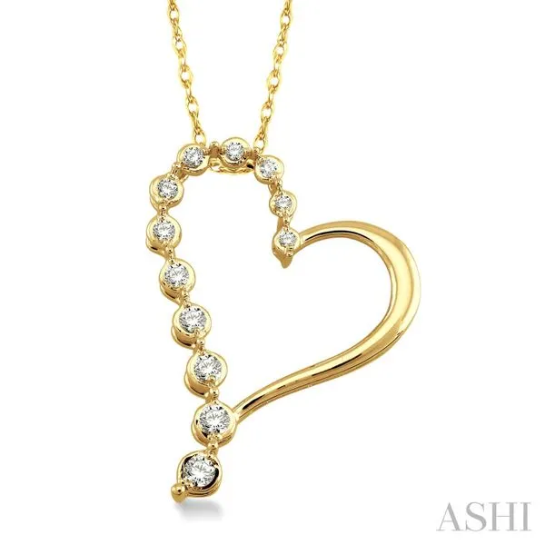 Heart Shape Half Journey Diamond Fashion Pendant Van Adams Jewelers Snellville, GA