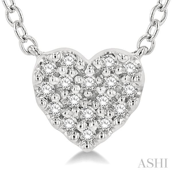 Heart Shape Petite Diamond Fashion Pendant Image 3 Van Adams Jewelers Snellville, GA