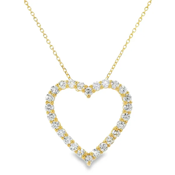 YELLOW 14KT GOLD DIAMOND HEART NECKLACE similar item image