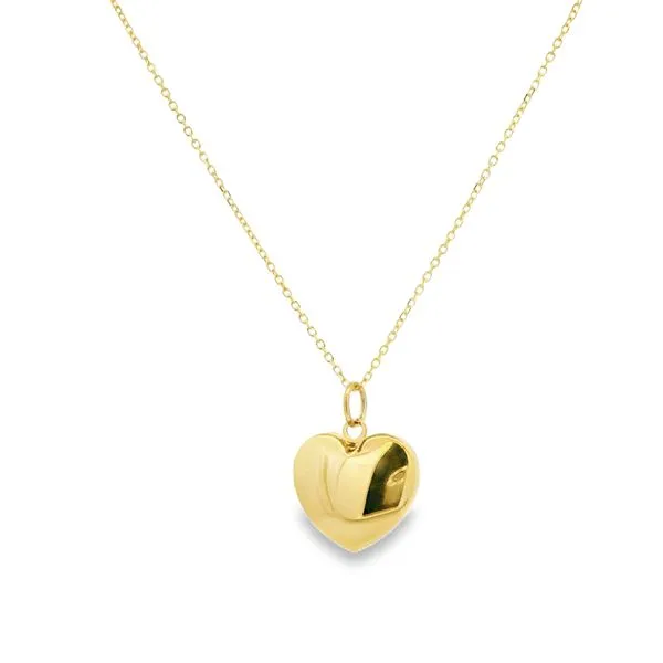 14K Yellow Gold Polished Heart Pendant Van Adams Jewelers Snellville, GA