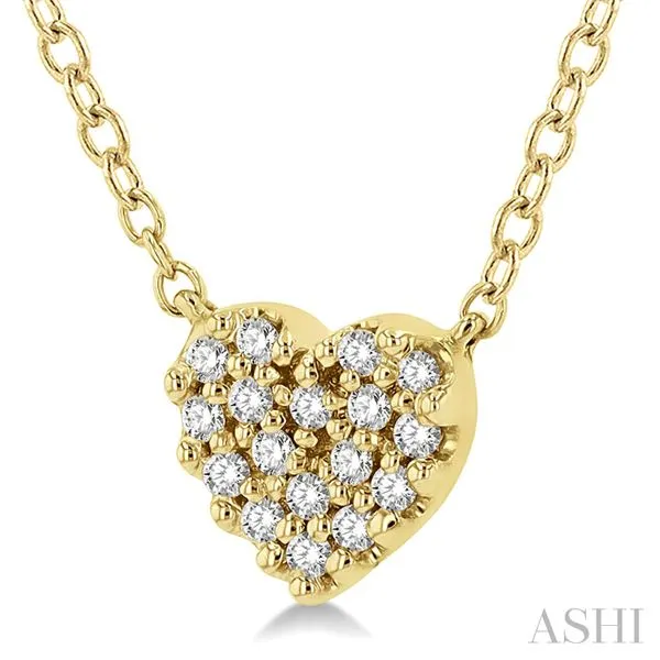 Heart Shape Petite Diamond Fashion Pendant Image 2 Van Adams Jewelers Snellville, GA