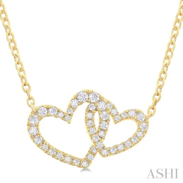 double heart shape diamond fashion pendant Van Adams Jewelers Snellville, GA