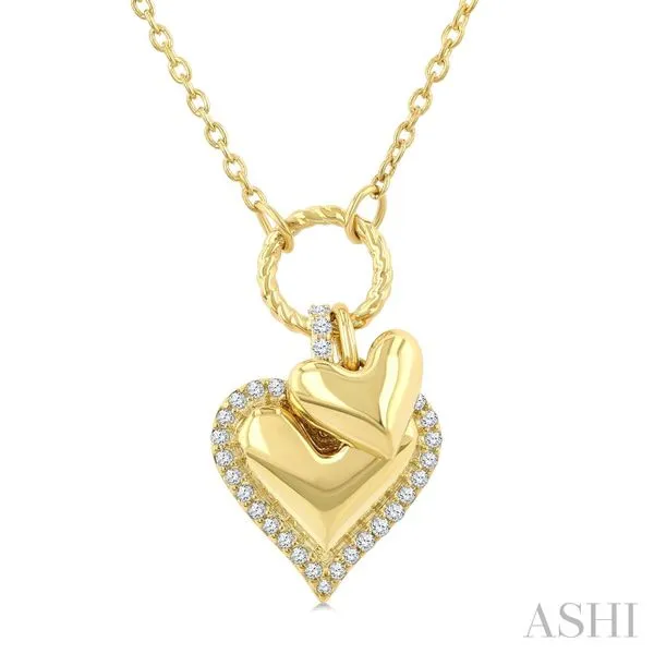 Heart Charm Diamond Fashion Pendant Van Adams Jewelers Snellville, GA
