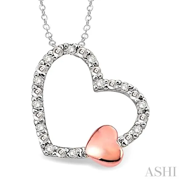 Silver Heart Shape Diamond Fashion Pendant Van Adams Jewelers Snellville, GA