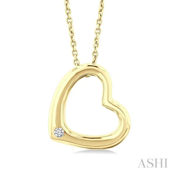 Gold Vermeil Heart Shape Diamond Fashion Pendant Van Adams Jewelers Snellville, GA