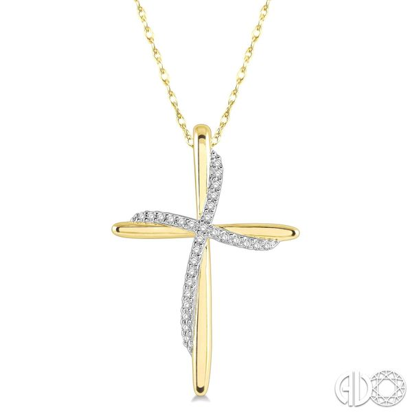 10K Yellow Gold Diamond Cross Pendant Van Adams Jewelers Snellville, GA