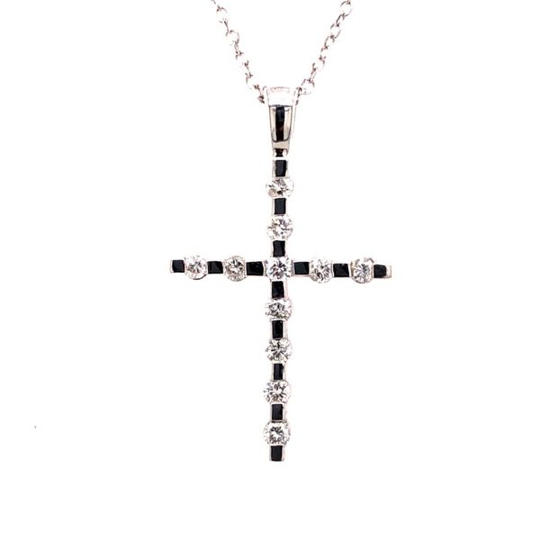 14K White Gold Diamond Cross Pendant Van Adams Jewelers Snellville, GA