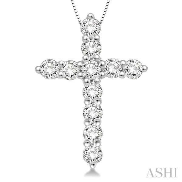 14K White Gold Diamond Cross Pendant Van Adams Jewelers Snellville, GA