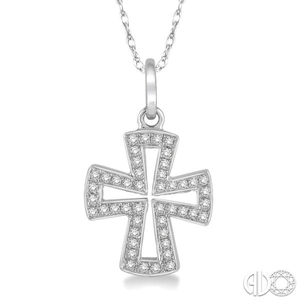 10K White Gold Diamond Cross Pendant Van Adams Jewelers Snellville, GA