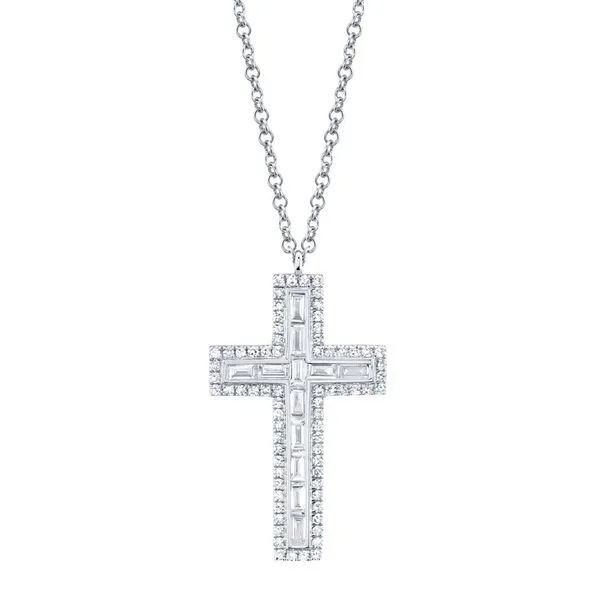 Baguette Diamond Cross Necklace Van Adams Jewelers Snellville, GA