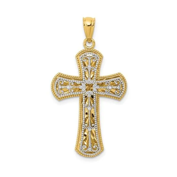 Two Tone Gold Cross Van Adams Jewelers Snellville, GA