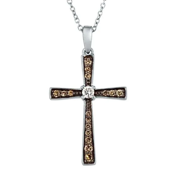 Le Vian Chocolatier® Pendant featuring Vanilla Diamonds® , Chocolate Diamonds® set in 14K Vanilla Gold® Van Adams Jewelers Snellville, GA