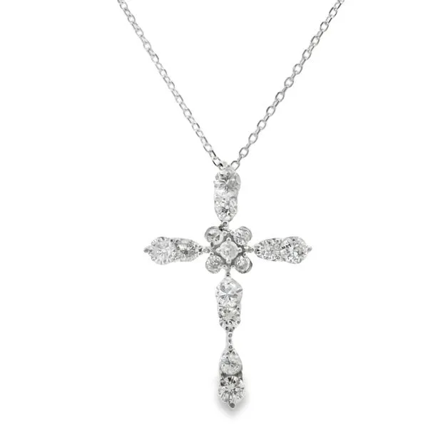 WHITE 14 KARAT CROSS NECKLACE Van Adams Jewelers Snellville, GA