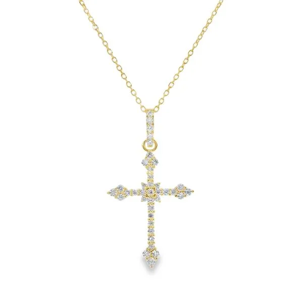 YELLOW 14 KARAT CROSS NECKLACE Van Adams Jewelers Snellville, GA