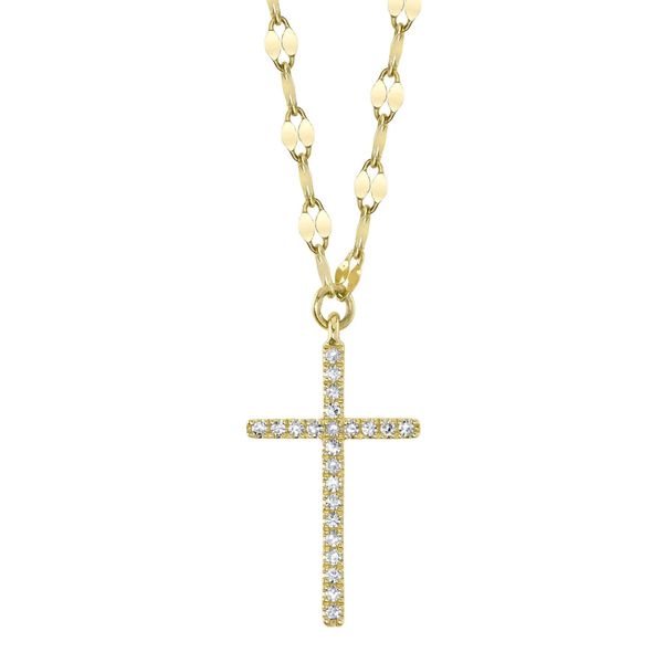 0.06CT DIAMOND CROSS SPARKLE CHAIN NECKLACE Van Adams Jewelers Snellville, GA