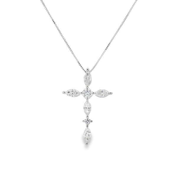 LAB GROWN DIAMOND CROSS NECKLACE Image 2 Van Adams Jewelers Snellville, GA