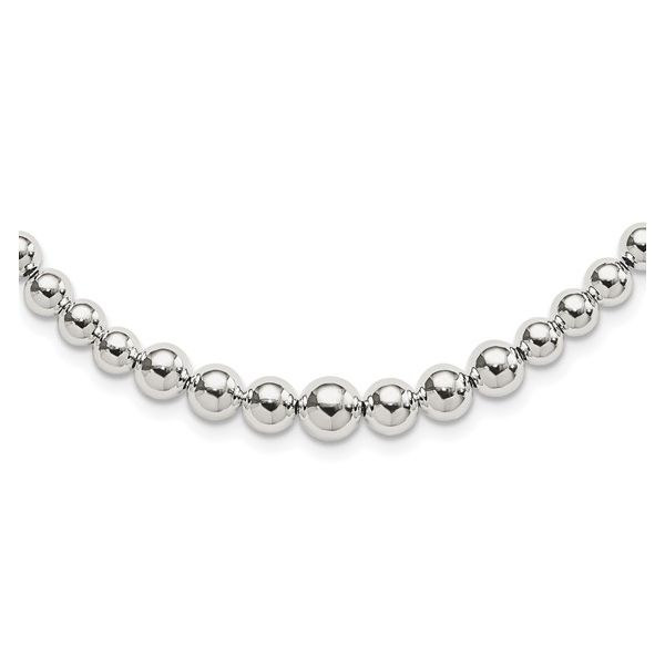 Sterling Silver Graduated Beads Adjustable Necklace Van Adams Jewelers Snellville, GA