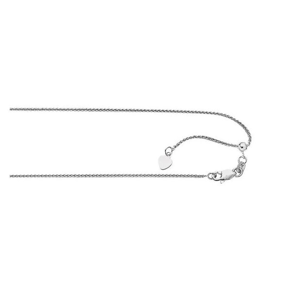 Silver  Adjustable Wheat Chain Van Adams Jewelers Snellville, GA