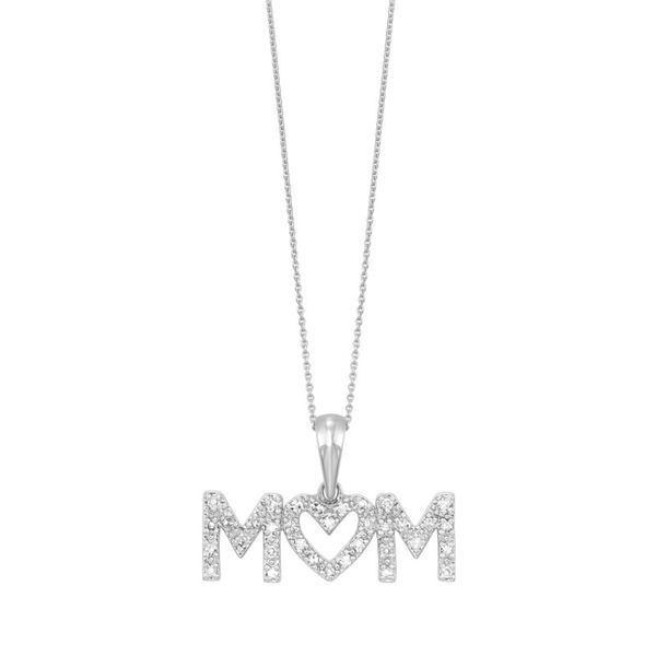 Silver and Diamond Mom Pendant Van Adams Jewelers Snellville, GA