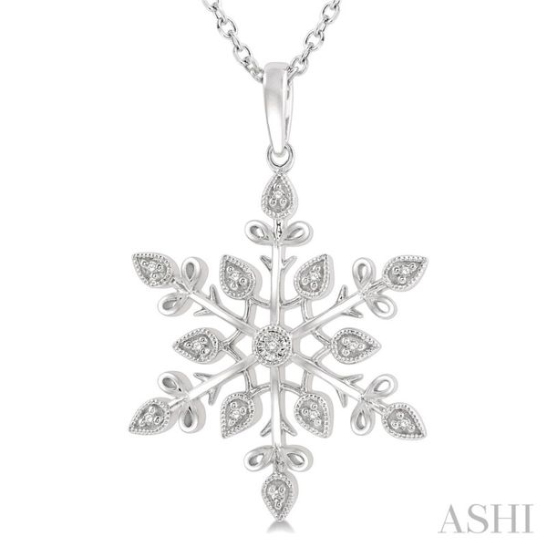Silver and Diamond Snowflake Pendant Van Adams Jewelers Snellville, GA