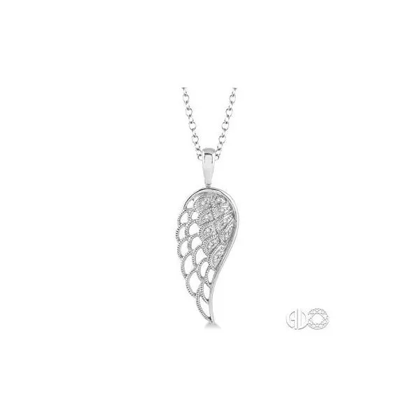 Sterling Silver and Diamond Angel Wing Necklace Van Adams Jewelers Snellville, GA