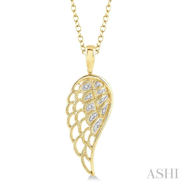 Gold Vermeil Angel Wings Diamond Fashion Pendant Van Adams Jewelers Snellville, GA