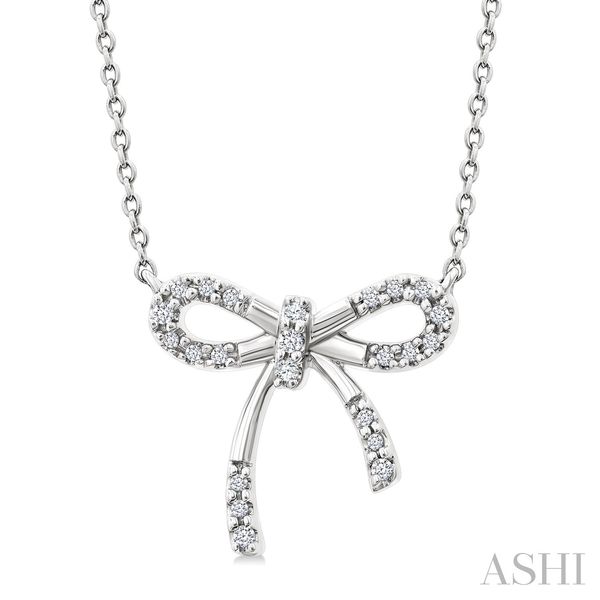 Silver Bow Diamond Fashion Pendant Van Adams Jewelers Snellville, GA