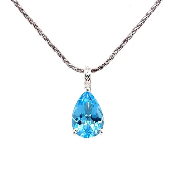 Silver Blue Topaz Pendant Van Adams Jewelers Snellville, GA