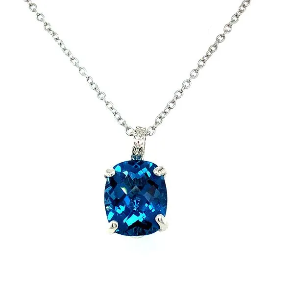 Sterling Silver Blue Topaz Necklace Van Adams Jewelers Snellville, GA