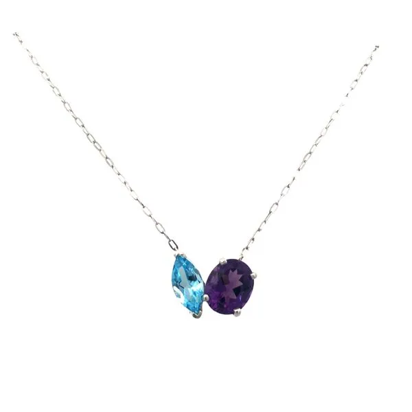 2 Stone Amethyst and Blue Topaz Necklace Van Adams Jewelers Snellville, GA