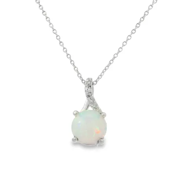 Opal and Diamond Silver Necklace Van Adams Jewelers Snellville, GA