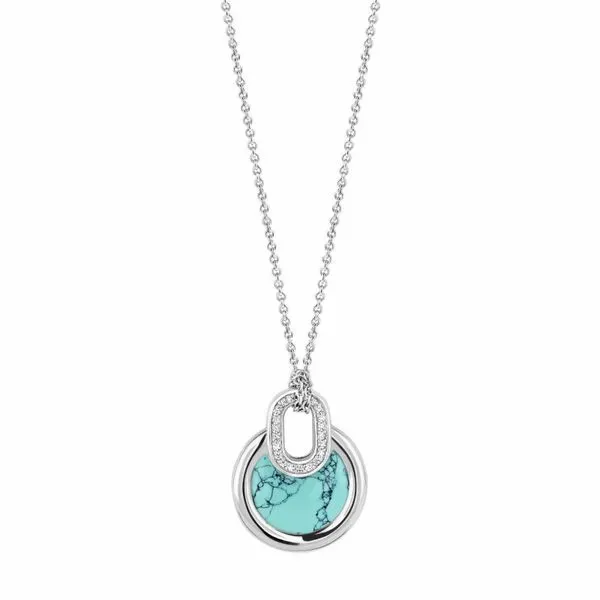 Ti Sento Silver necklace with simulated stones Van Adams Jewelers Snellville, GA