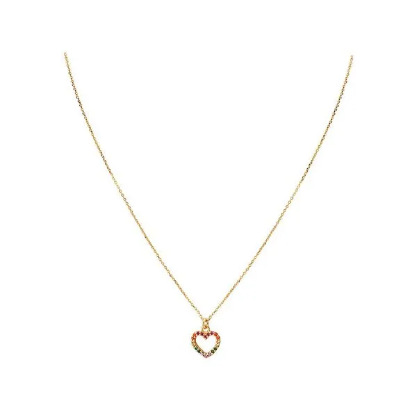 KIM & Co. Italian Multi-Color CZ Heart Necklace Van Adams Jewelers Snellville, GA
