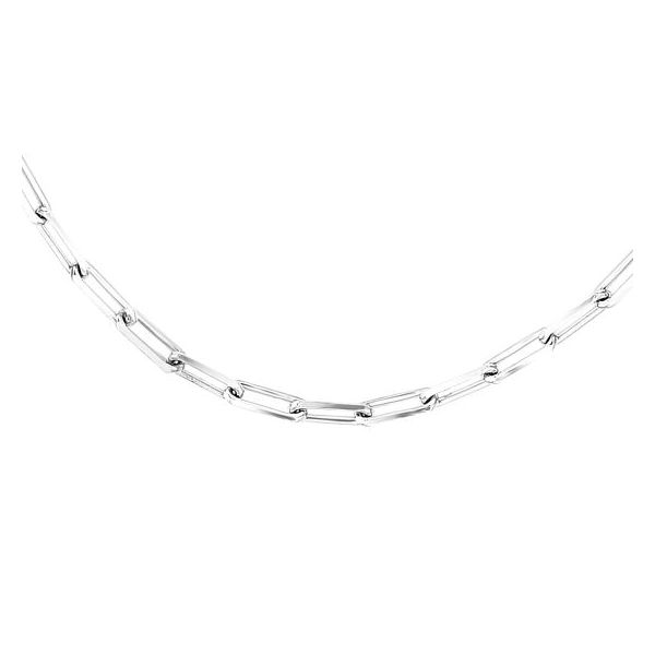 Silver 2.5mm Paperclip Chain Image 2 Van Adams Jewelers Snellville, GA