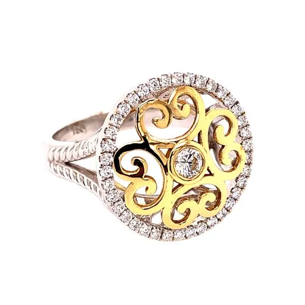 Van Adam's Collection 18K Two-Toned Gold Diamond Fashion Ring Van Adams Jewelers Snellville, GA