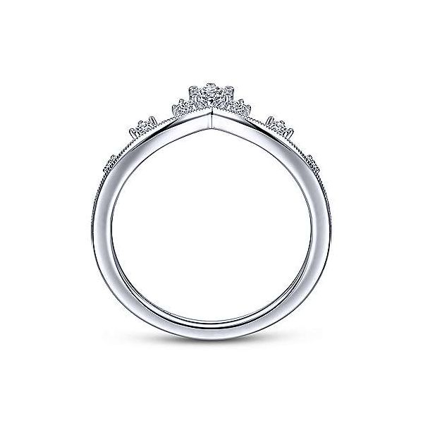 Gabriel & Co. 14K White Gold Curved Diamond Crown Ring Image 2 Van Adams Jewelers Snellville, GA