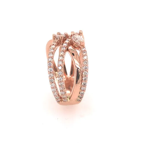 14K Rose Gold Diamond Fashion Ring Image 2 Van Adams Jewelers Snellville, GA