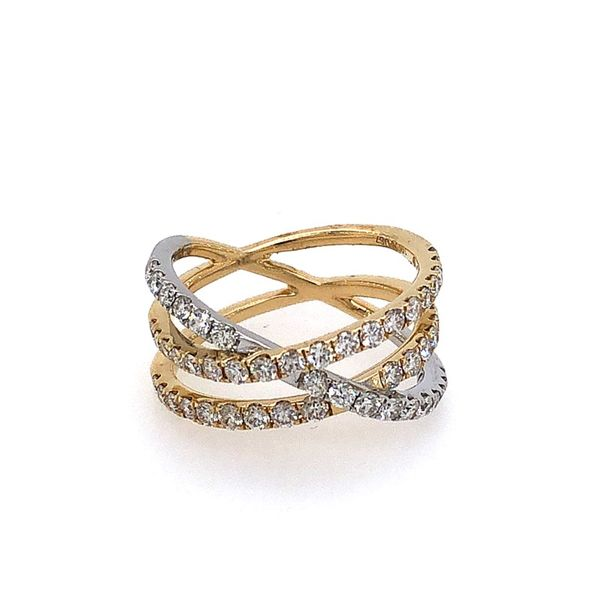 Diamond Fashion Ring in White and Yellow Gold Van Adams Jewelers Snellville, GA