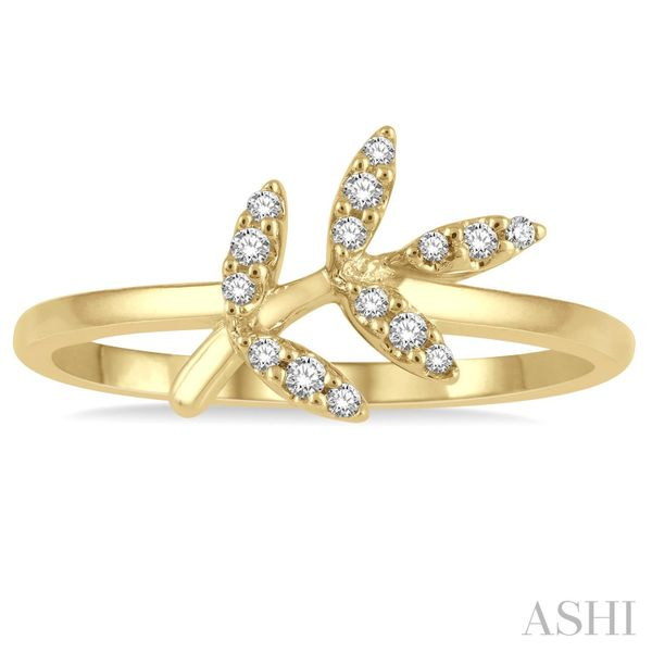 Stackable Leaf Petite Diamond Fashion Ring Image 2 Van Adams Jewelers Snellville, GA