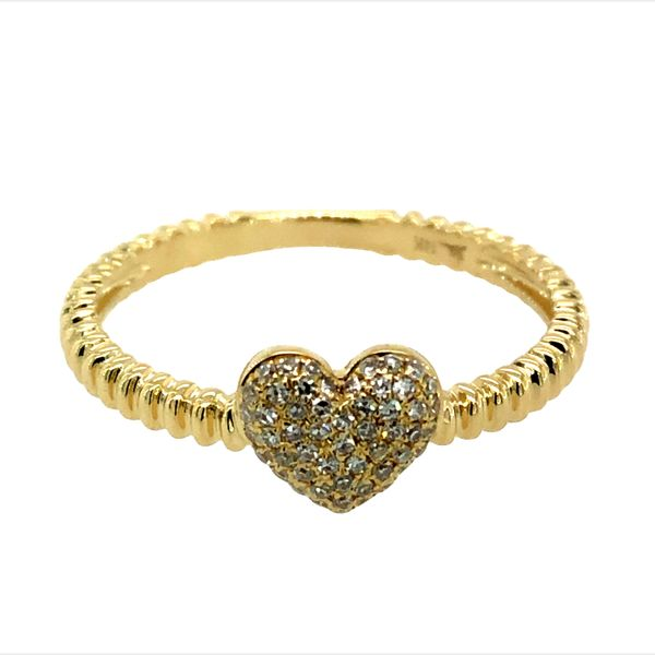 0.12CT DIAMOND PAVE HEART RING Image 2 Van Adams Jewelers Snellville, GA