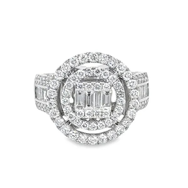 Baguette And Round Diamond Ring Image 3 Van Adams Jewelers Snellville, GA