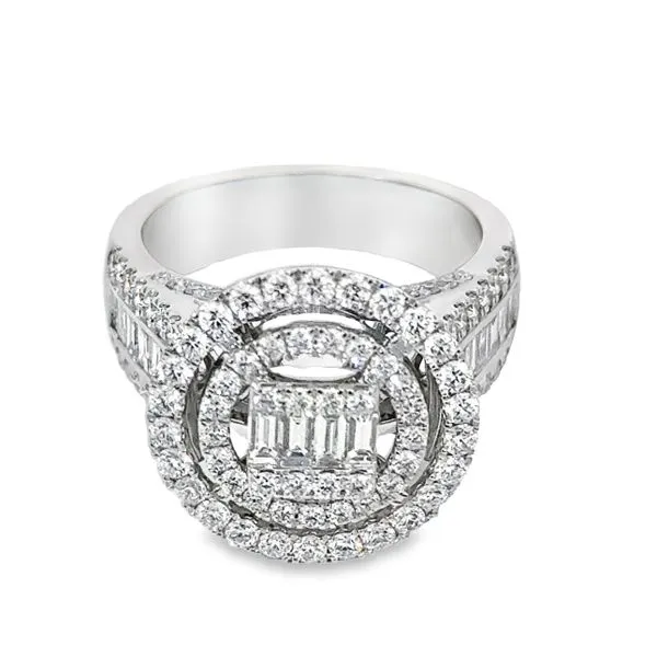 Baguette And Round Diamond Ring Van Adams Jewelers Snellville, GA